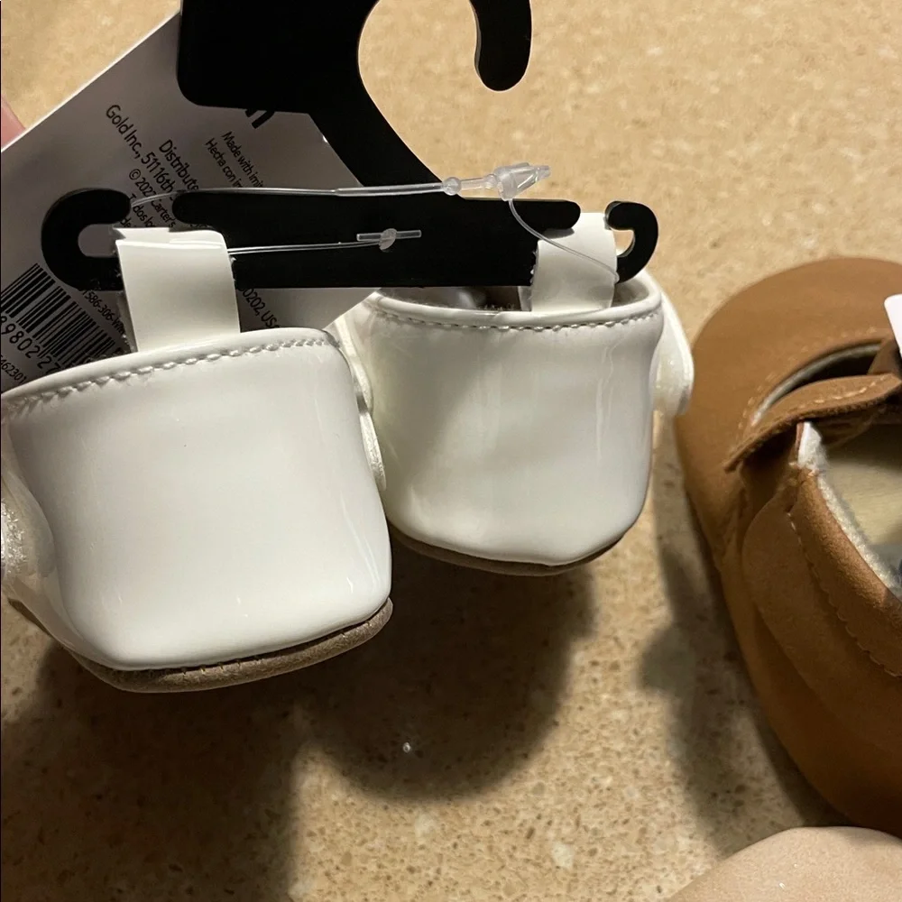 Child of Mine Baby Shoe Trio - White, Tan, and Brown